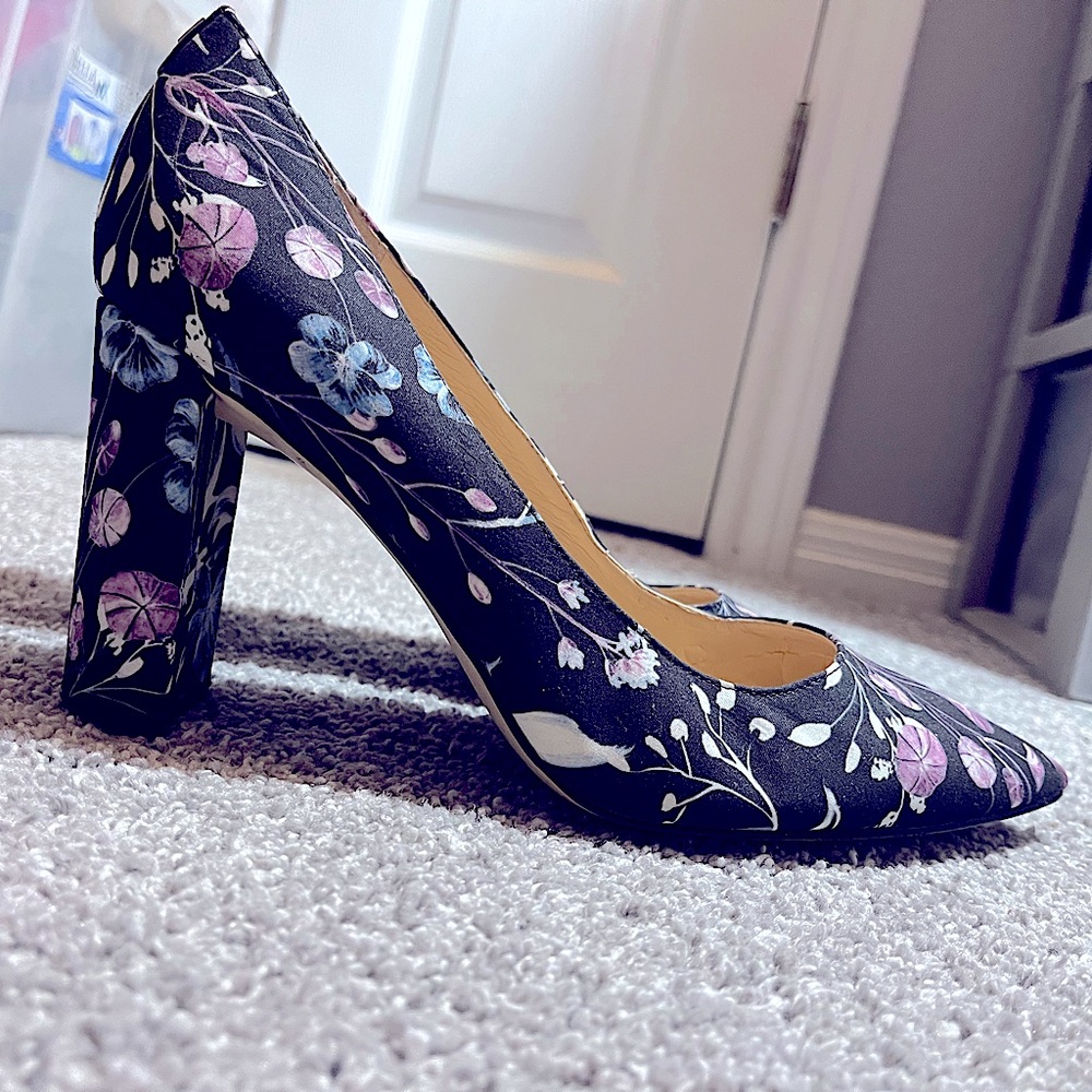 Ivanka Trump Thick Heels Black, Purple, Pink, and Blue